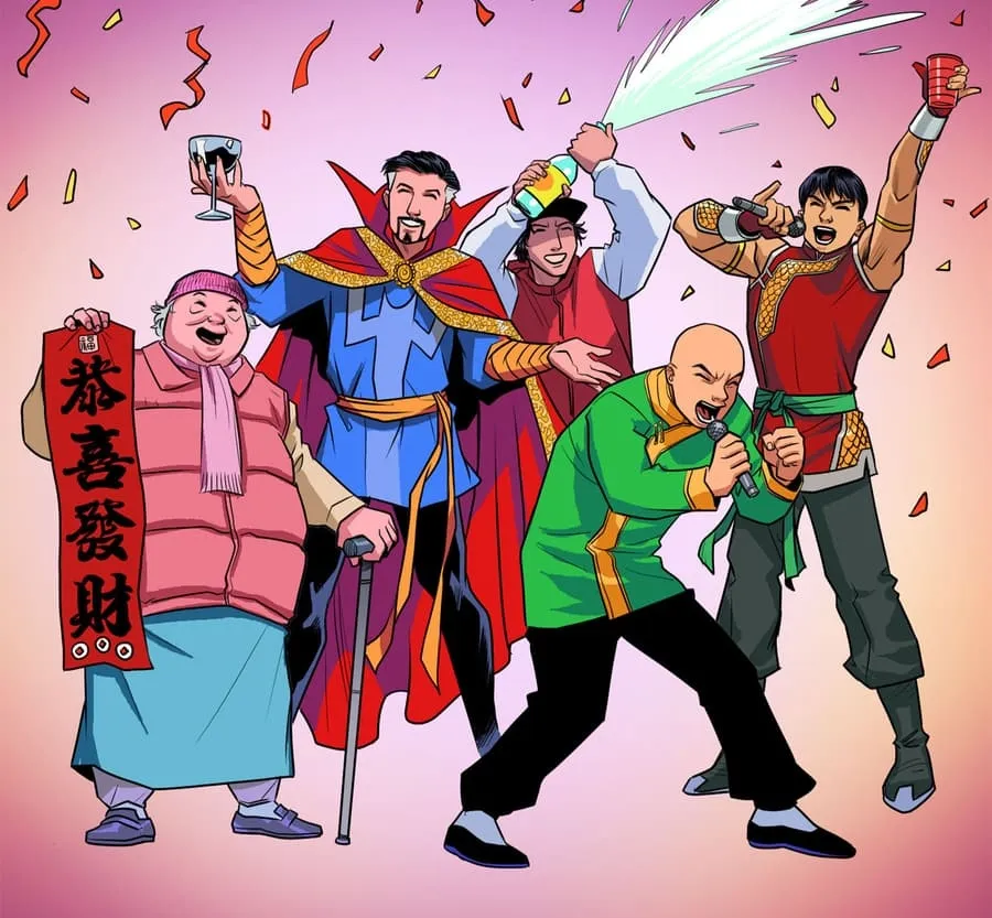 Marvel ngày Tết: Wong đi bắt Niên Thú, hát karaoke với Shang-Chi